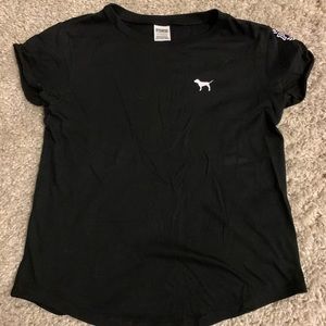 pink black t shirt